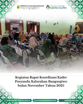 Rakor Kader Kesehatan Kalurahan Bangunjiwo Bulan November 2025