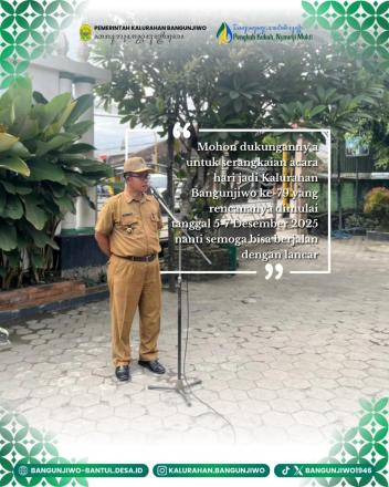 Kegiatan Apel Pagi Pamong Kalurahan Bangunjiwo 1 Desember 2025