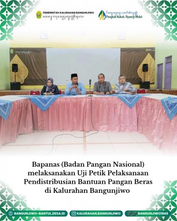 Badan Pangan Nasional/National Food Agency melaksanakan kunjungan di Kalurahan Bangunjiwo