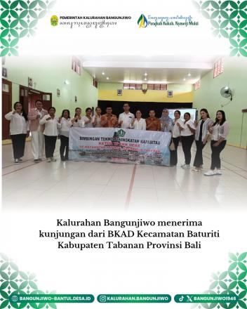 Kunjungan BKAD Baturiti Tabanan Bali di Kalurahan Bangunjiwo