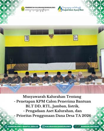 Musyawarah Kalurahan tentang Penetapan KPM Penerima RTLH, Jamban, Listrik TA 2026