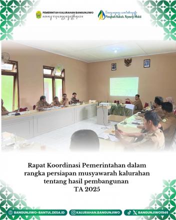 Rapat Koordinasi Pemerintahan Kalurahan Bangunjiwo 15 Desember 2025