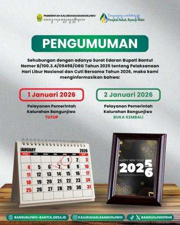 Informasi Libur Tahun Baru 2026
