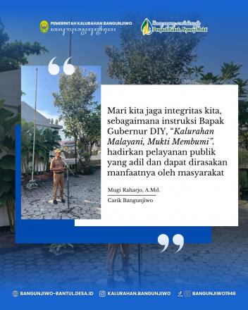 Kegiatan Apel Pamong Kalurahan Bangunjiwo 19 Januari 2026