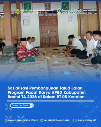 Sosialisasi Pembangunan Talud Jalan Padat Karya APBD 2026 di Salam RT 05