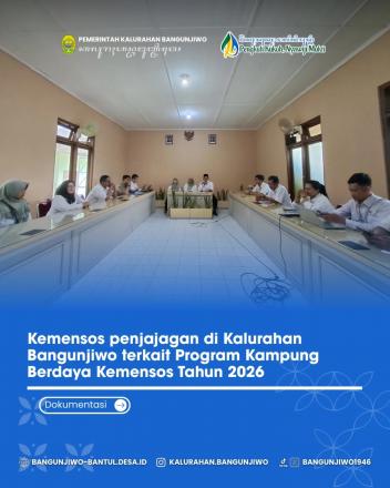 Penjajagan Program Kmapung Berdaya Kemensos di Kalurahan Bangunjiwo
