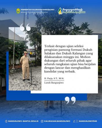 Apel Pamong Kalurahan Bangunjiwo Senin 9 Februari 2026