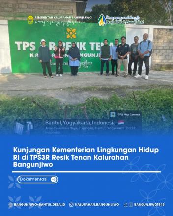 Kementerian Lingkungan Hidup tinjau pengelolaan sampah TPS3R Resik Tenan Bangunjiwo