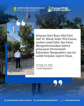 Apel Pamong Kalurahan Bangunjiwo setelah libur Lebaran 1447 H