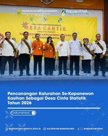Bangunjiwo mengikuti penilaian program Desa Cantik (cinta statistik) Tahun 2026