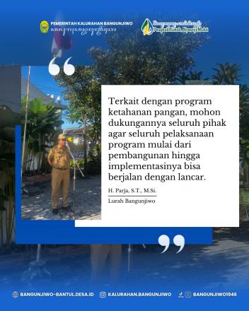 Apel Pamong Kalurahan Bangunjiwo Senin 13 April 2026