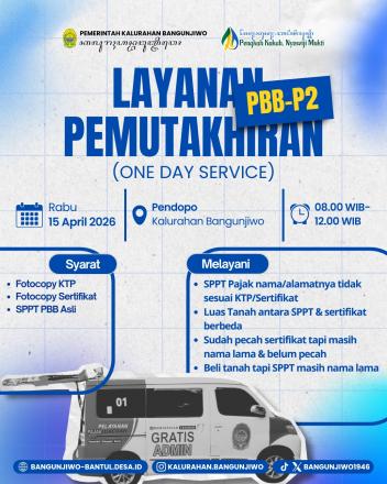 Informasi One Day Service Pemutakhiran PBB-P2 di Bangunjiwo
