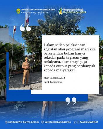 Apel Pamong Kalurahan Bangunjiwo Senin 20 April 2024