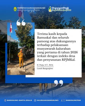 Apel Pamong Kalurahan Bangunjiwo Senin 29 Juni 2026