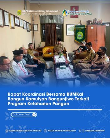 Rapat Koordinasi Pelaksanaan Program Ketapang Kalurahan Bangunjiwo
