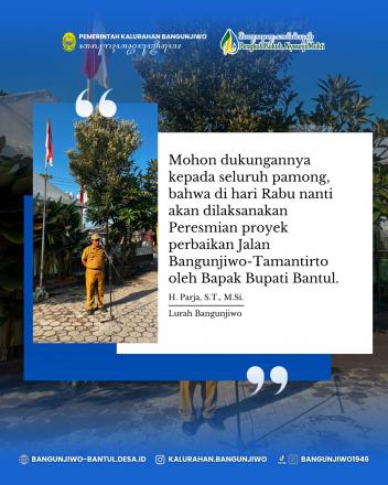 Apel Pamong Kalurahan Bangunjiwo Senin 6 Juli 2026