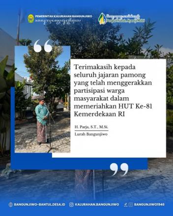 Apel Pamong Kalurahan Bangunjiwo Senin 31 Agustus 2026