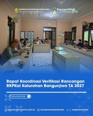 Rakor Verifikasi Rancangan RKPKal TA 2027