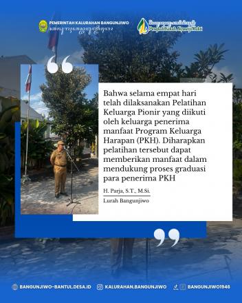 Apel Pamong Kalurahan Bangunjiwo Senin 14 September 2026